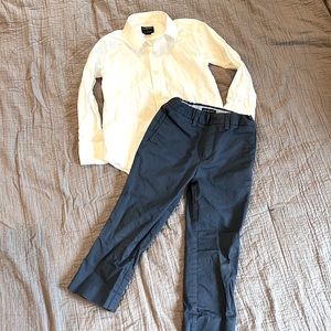 J Crew toddler boy dress shirt and pants